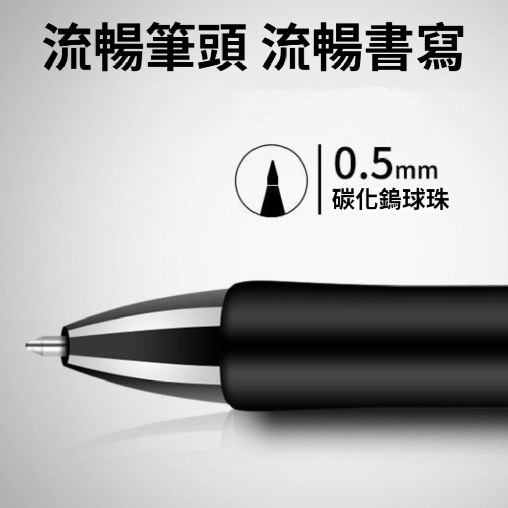 【現貨當天出】0.5mm按壓中性筆 按壓原子筆 自動筆 按壓式 圓珠筆 藍筆 按壓筆 筆 文具 大容量-細節圖9