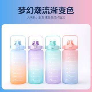 【台灣快速出貨】2000ml漸層水壺 磨砂款大容量水壺 太空瓶 運動水壺 漸層水杯 水瓶-細節圖6