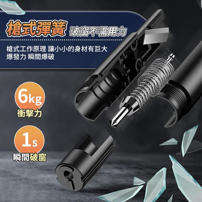 【現貨速發🔥槍式彈簧設計】多功能汽車破窗器 求生工具安全錘 車載應急錘 逃生錘 車窗擊破器 SAFETY HAMMER-細節圖3