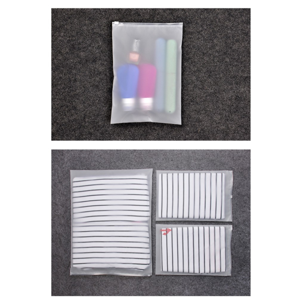 【台灣出貨】 收納夾鏈袋 三種尺寸 旅行收納袋 透明袋 防塵袋 化妝包袋 旅行用品 收納袋 夾鏈袋 旅行收納-細節圖7