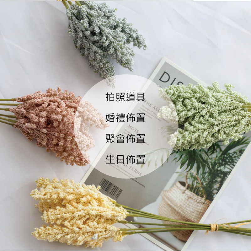 [台灣出貨] 麥穗花 單支 仿真花 麥穗田園花 永生花 人造花 婚禮佈置 居家裝飾-細節圖5