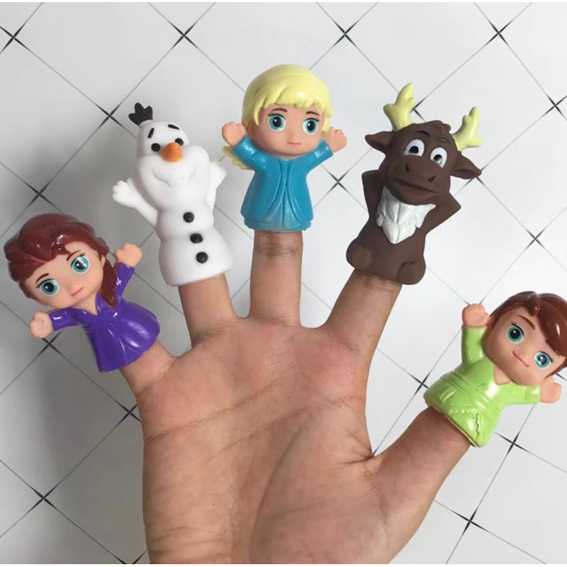 兒童手指偶冰雪玩偶寶寶互動玩具套裝-細節圖4