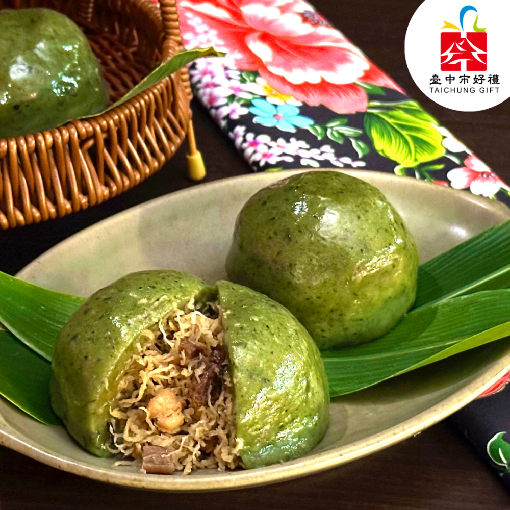 ★鄉港食品/米食文創館★草仔粿(130g/顆) 傳統米食 粿 客家菜包 蘿蔔絲餡【冷凍】-細節圖2