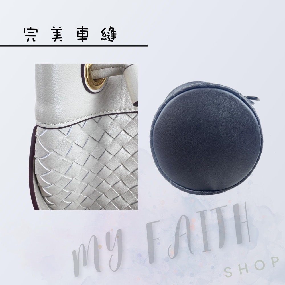 【MY FAITH】韓國牛皮編織水桶包 現貨 小廢包 氣質女神必備 女側背包 斜背包 精品包包 迷你水桶包-細節圖5