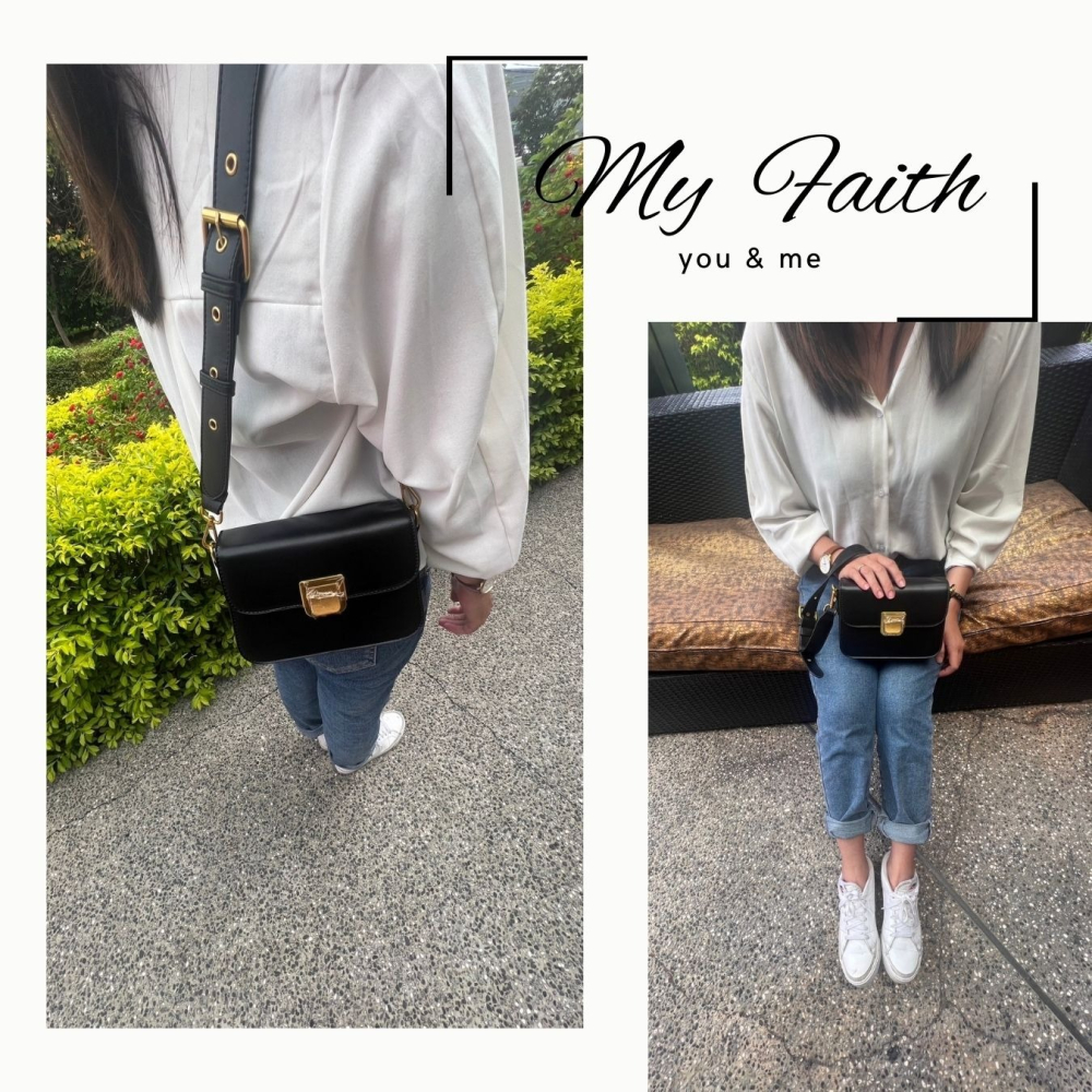 【MY FAITH】韓版秋冬款豆腐包 現貨免運 台灣賣家 生日禮物 斜背包 相機包 女側背包 肩背包 正韓貨 小方包-細節圖4