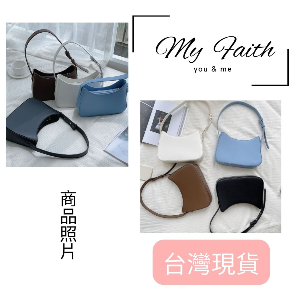 【MY FAITH】韓版簡約肩背月牙包 現貨免運 台灣賣家 生日禮物 斜背包 通勤托特包 女側背包 肩背包 正韓貨-細節圖2