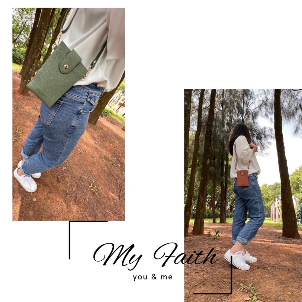 【MY FAITH】韓版輕薄手機包 現貨免運 台灣賣家 斜背包 女側背包 肩背包 正韓貨 腋下包 手機袋 INS 相機包-細節圖2