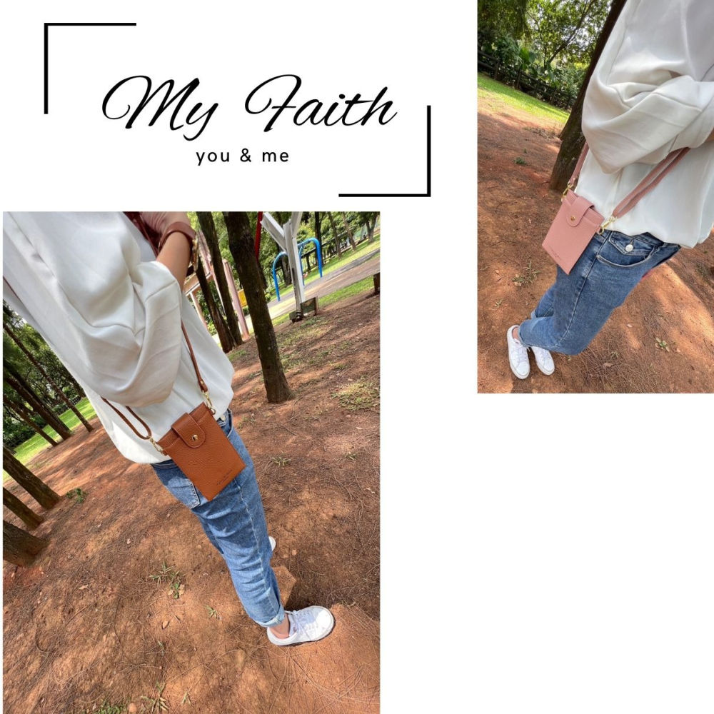 【MY FAITH】韓版輕薄手機包 現貨免運 台灣賣家 斜背包 女側背包 肩背包 正韓貨 腋下包 手機袋 INS 相機包-細節圖3