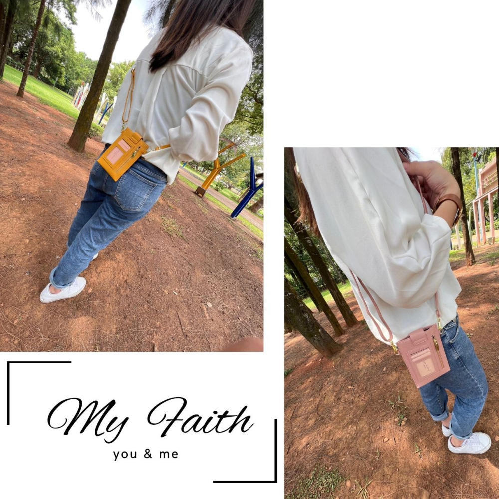 【MY FAITH】韓版輕薄手機包 現貨免運 台灣賣家 斜背包 女側背包 肩背包 正韓貨 腋下包 手機袋 INS 相機包-細節圖5