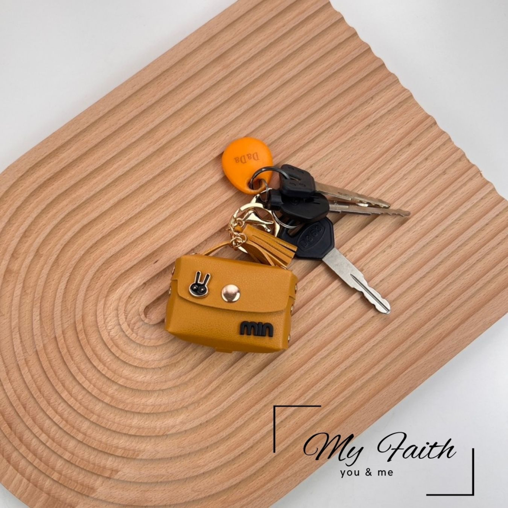 【MY FAITH】馬卡龍色可愛吊飾鑰匙圈 裝飾包包 送禮 閨密同款 汽車鑰匙圈 零錢包 多功能 手機吊飾 耳機包-細節圖4