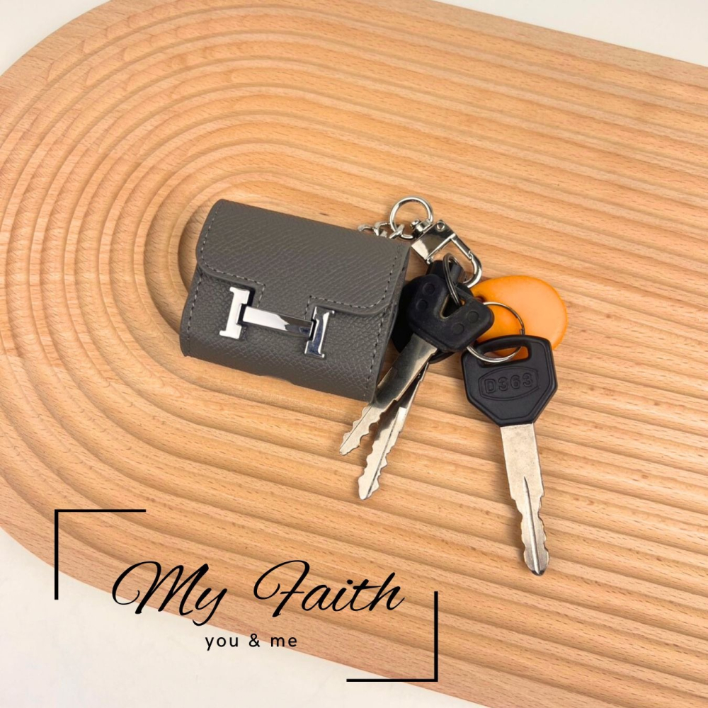 【MY FAITH】H家迷你康康耳機袋可愛吊飾鑰匙圈 裝飾包包 送禮 閨密同款 汽車鑰匙圈 零錢包 多功能 手機吊飾-細節圖3