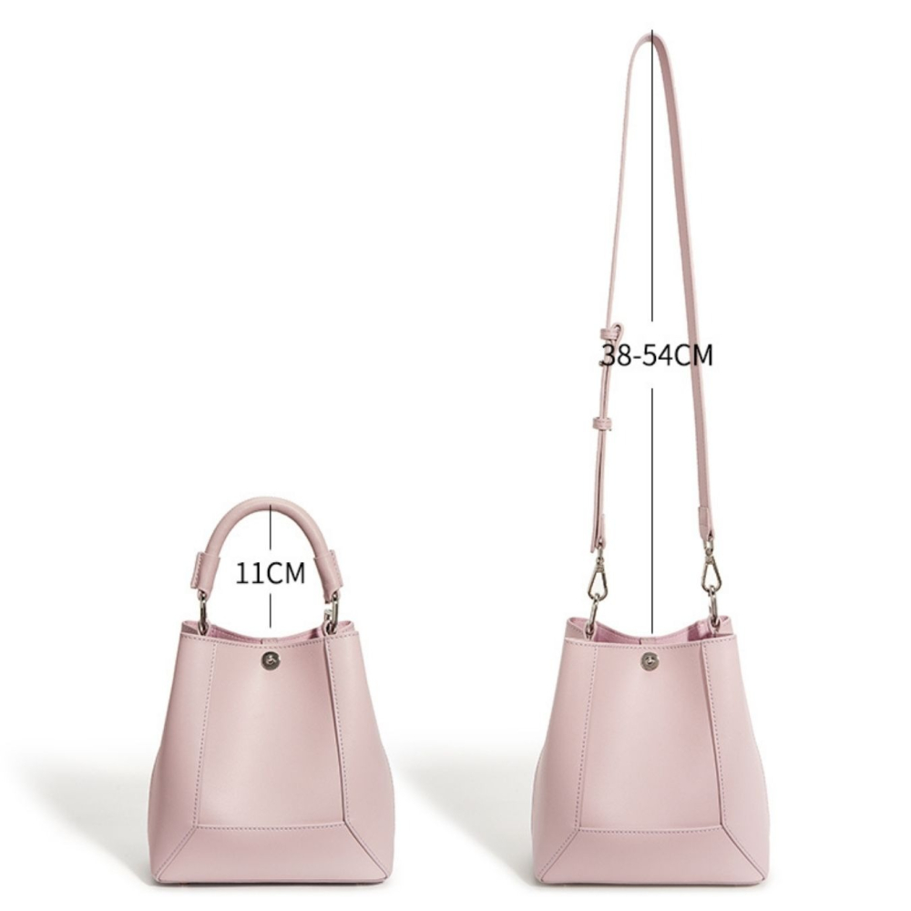 【MY FAITH】韓國真皮精美水桶包 現貨 台灣賣家 高質感 通勤上班 素面純色  腋下包 相機包 INS 媽媽包-細節圖7