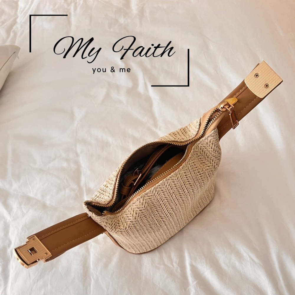【MY FAITH】泰國迷你編織包 現貨 台灣賣家 高質感 通勤上班 素面純色  腋下包 相機包 INS 小方包-細節圖2