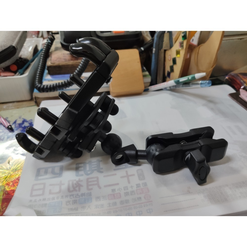 手機架 機車手機支架 鋁合金加減震塊-細節圖2