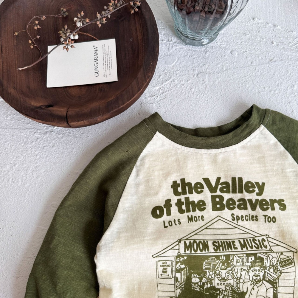 童裝  卡通印花撞色長袖T恤-細節圖2