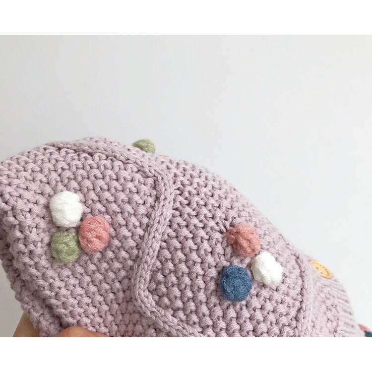 童裝  可愛彩球針織外套-細節圖5