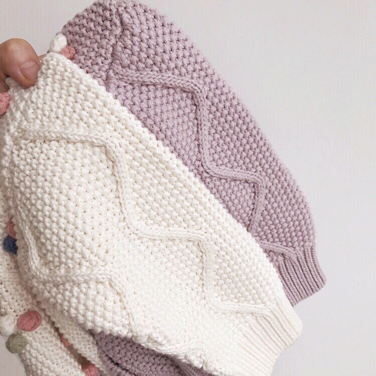 童裝  可愛彩球針織外套-細節圖6