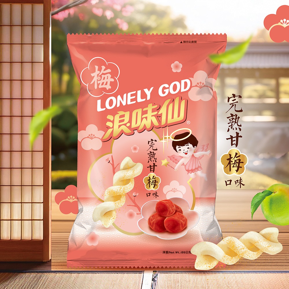 LONELY GOD 浪味仙-完熟甘梅口味(洋芋捲) 89G-細節圖3