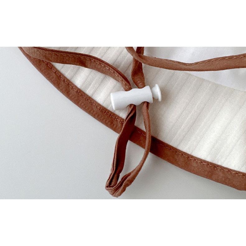 ↖快速出貨↗韓風Ig小熊防曬漁夫帽 薄款嬰兒透氣網眼帽 男女寶寶 盆帽 遮陽防曬太陽-細節圖6