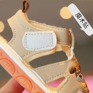 ↖快速出貨↗ 可愛生日帽小狗啾啾鞋 學步鞋  包頭涼鞋會叫叫鞋 嬰兒學步鞋 男女寶寶 軟底防滑 逼逼鞋走路會嗶嗶-細節圖7