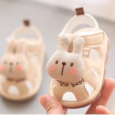 ↖快速出貨↗ ig風可愛立體兔兔啾啾鞋 學步鞋叫叫鞋 嬰兒學步鞋 男女寶寶 軟底 防滑牛津底逼逼鞋走路會嗶嗶聲-細節圖5