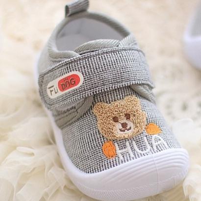 ↖快速出貨↗ HUA小熊包鞋啾啾鞋 (學步鞋叫叫鞋 嬰兒學步鞋 男女寶寶 軟底 防滑小布鞋 滿月禮學走0-2歲 嗶嗶鞋-細節圖3