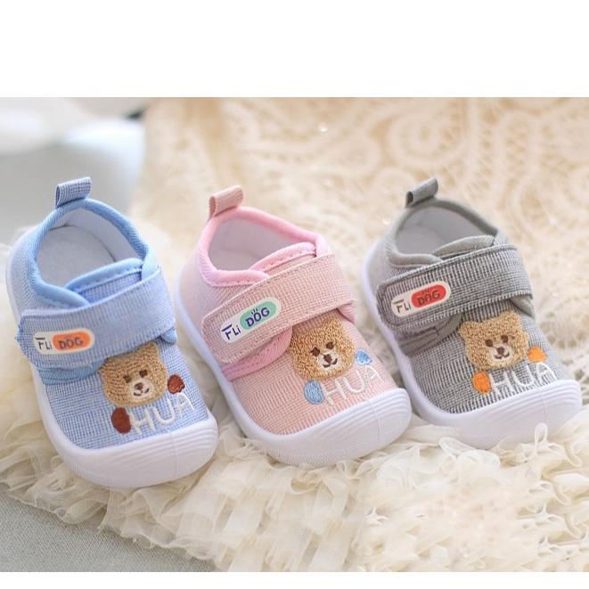 ↖快速出貨↗ HUA小熊包鞋啾啾鞋 (學步鞋叫叫鞋 嬰兒學步鞋 男女寶寶 軟底 防滑小布鞋 滿月禮學走0-2歲 嗶嗶鞋-細節圖7