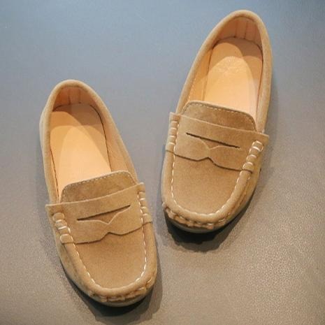 ↖快速出貨↗ 韓風麂皮豆豆鞋軟底中小童 單鞋 套腳寶寶 一腳蹬懶人童鞋 嬰兒學走鞋 學步鞋 樂福鞋童鞋-細節圖7