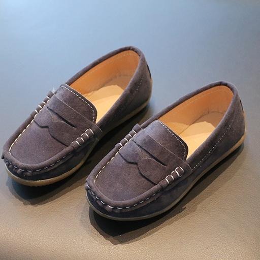 ↖快速出貨↗ 韓風麂皮豆豆鞋軟底中小童 單鞋 套腳寶寶 一腳蹬懶人童鞋 嬰兒學走鞋 學步鞋 樂福鞋童鞋-細節圖8