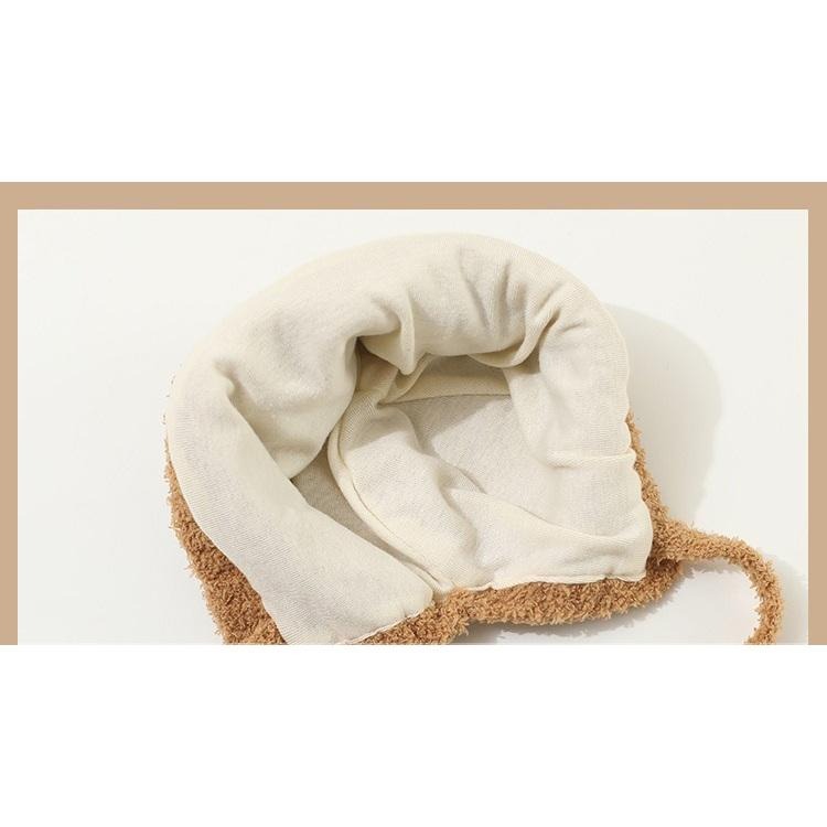 ↖快速出貨↗嬰兒帽秋冬季動物保暖加厚針織護耳毛絨帽 男女寶寶可愛小月齡毛線帽-細節圖7