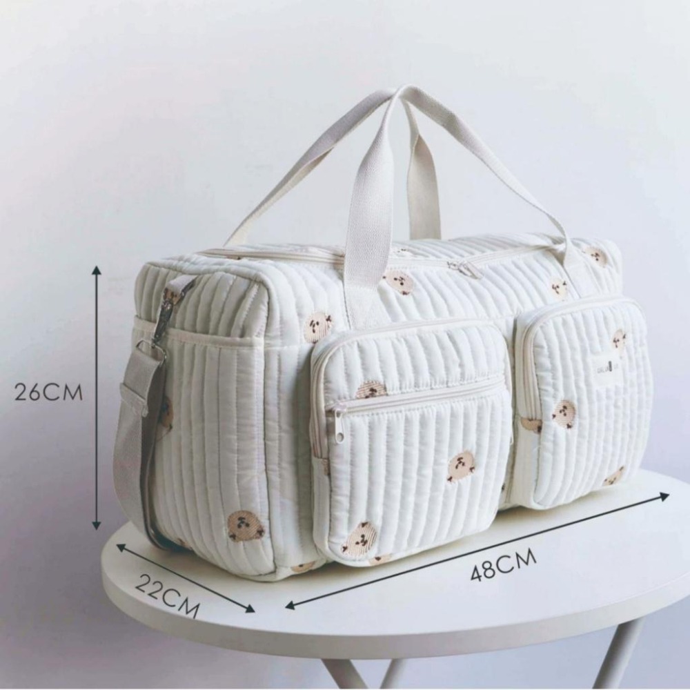 ↖快速出貨↗韓國ins 媽咪旅行包短途輕便大容量行李袋 大容量 手提斜肩包  母嬰包健身 行李包 待產包 瑜珈收納包-細節圖2