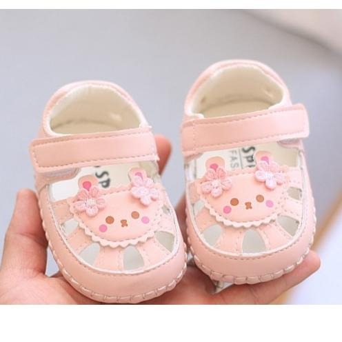 🌊 快速出貨⚡小兔縫線學步鞋 包頭涼鞋 嬰兒學步涼鞋 男女寶寶 軟底 防滑新料底-細節圖5