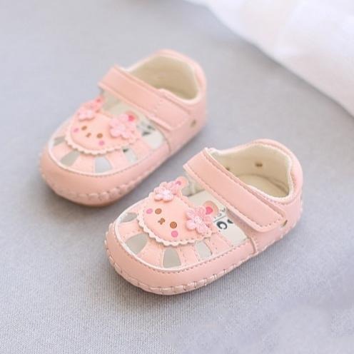 🌊 快速出貨⚡小兔縫線學步鞋 包頭涼鞋 嬰兒學步涼鞋 男女寶寶 軟底 防滑新料底-細節圖7