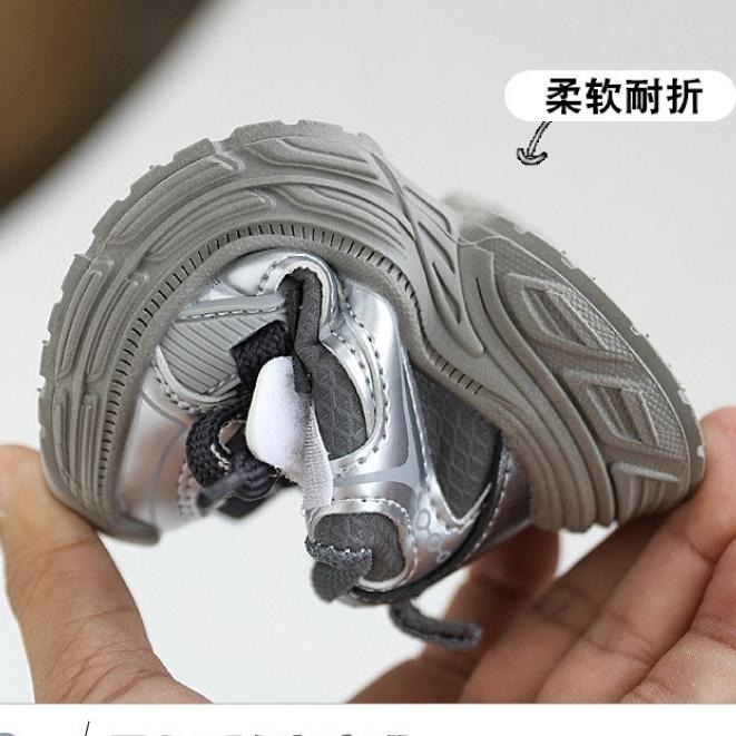 🌊 快速出貨⚡ 星星老爹波浪運動鞋 (軟底鞋 嬰兒學步鞋 男女寶寶 軟底 老爹鞋 兒童防滑小布鞋  學走0-3歲-細節圖7