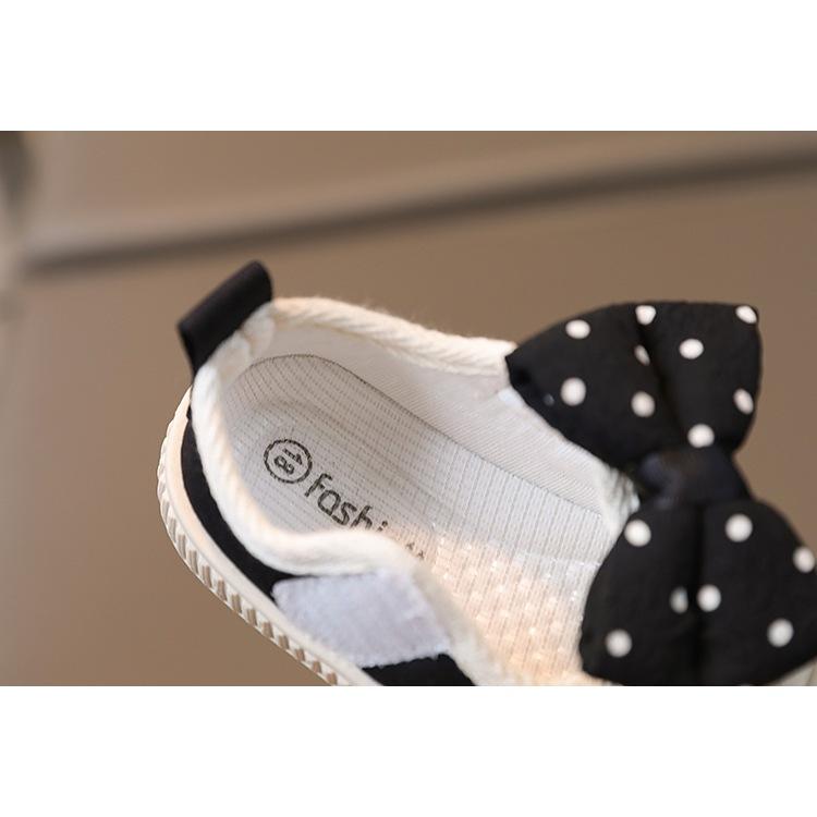 🌊 快速出貨⚡點點蝴蝶結板鞋(軟底板鞋  嬰兒學步鞋 男女寶寶 軟底 防滑小布鞋 嬰幼兒童公主鞋 保護腳趾包頭鞋-細節圖8