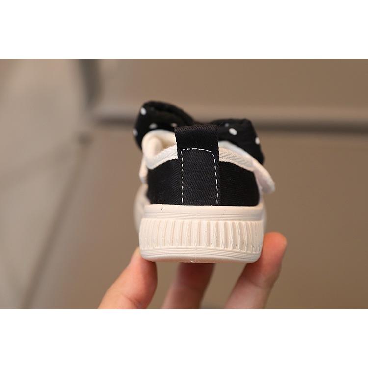 🌊 快速出貨⚡點點蝴蝶結板鞋(軟底板鞋  嬰兒學步鞋 男女寶寶 軟底 防滑小布鞋 嬰幼兒童公主鞋 保護腳趾包頭鞋-細節圖9