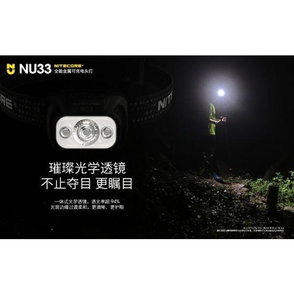 昊克-騎翼 NITECORE NU33 700流明 全金屬防水頭燈 三光源 輕量化頭燈 USB-C-細節圖6