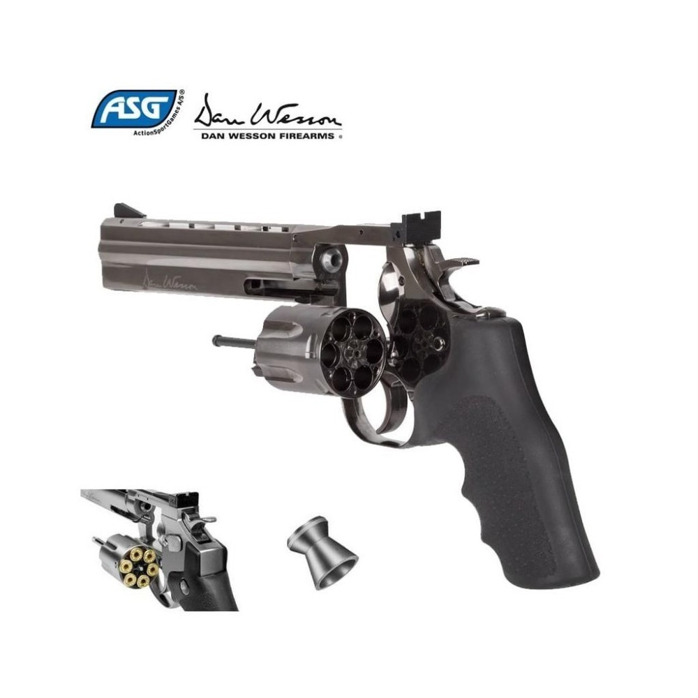 昊克-騎翼 ASG Dan Wesson 715 6吋 鉛彈版 CO2 4.5mm 亮黑-細節圖3