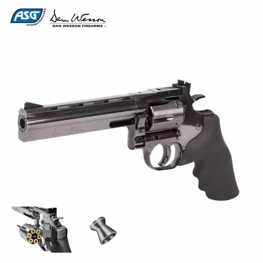 昊克-騎翼 ASG Dan Wesson 715 6吋 鉛彈版 CO2 4.5mm 亮黑-細節圖4