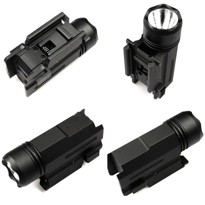 昊克-騎翼 【組合包】戰術型 LED下掛式 手電筒 白光 方塊魚骨 下掛式紅激光-細節圖4