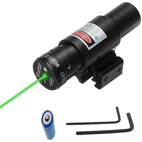 昊克-騎翼 紅外線激光瞄準器 可調整 綠色激光 手電筒 附電池充電器-細節圖3