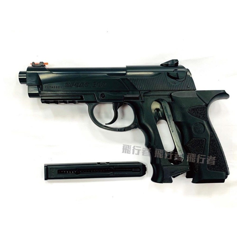 昊克-騎翼 WG306 直壓式 M9A1 CO2 玩具 黑色-細節圖3