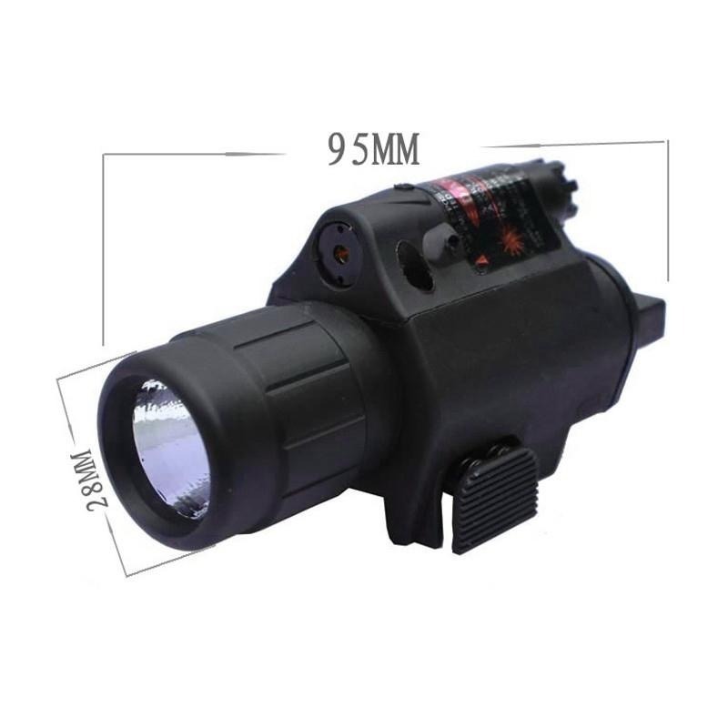 昊克-騎翼 laser sight 激光戰術 手電筒 LED 紅光激光含掛燈一體 紅色激光-細節圖6