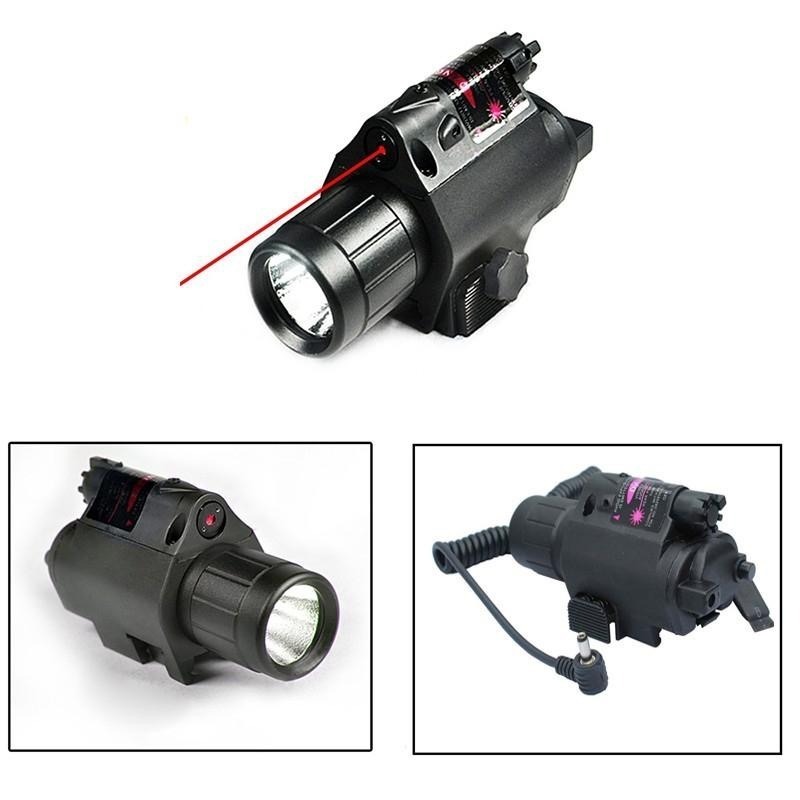 昊克-騎翼 laser sight 激光戰術 手電筒 LED 紅光激光含掛燈一體 紅色激光-細節圖9