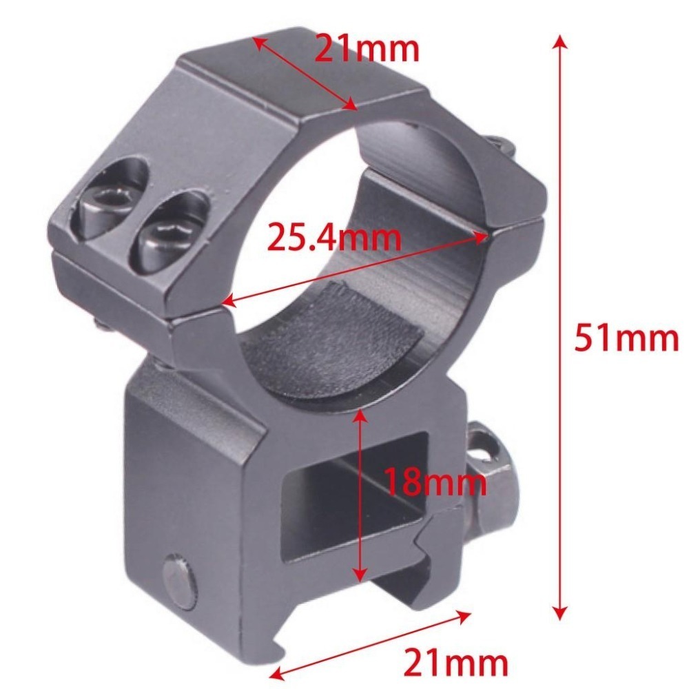 昊克-騎翼 DISCOVERY 發現者 25.4mm 高寬軌夾具 22mm 鏡環 (2入) 鏡架-細節圖3