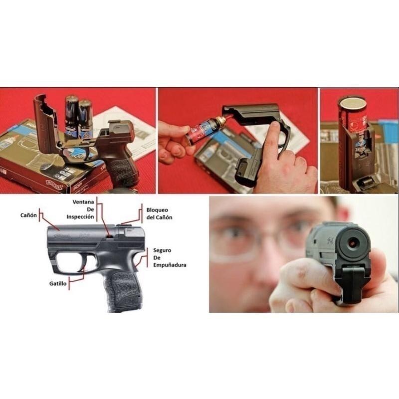 昊克-騎翼 德國原裝 瓦爾特 PGS PDP防狼辣椒槍水柱狀藥劑補充瓶噴霧2.2050.1-細節圖4