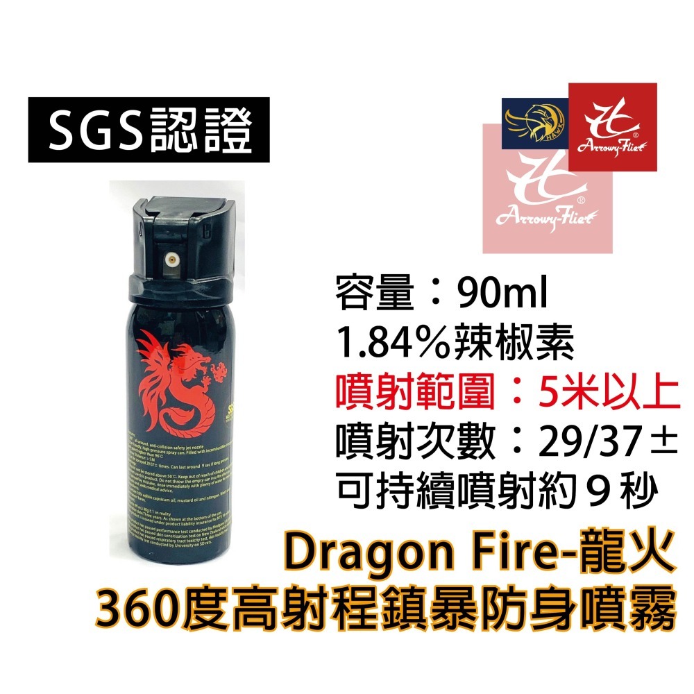 昊克-騎翼 最新 龍火 120ml 360度高射程鎮暴防身噴霧 人身安全 居家防護-細節圖2