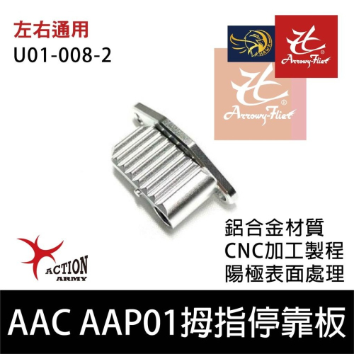 昊克-騎翼 Action Army AAC AAP01 鋁合金 拇指停靠板 停靠座 銀色 U01-008-2