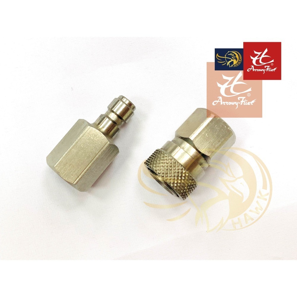 昊克-騎翼 台製 快速充氣轉接頭 公頭+母頭 逆止閥 高壓打氣專用 零配件-細節圖3