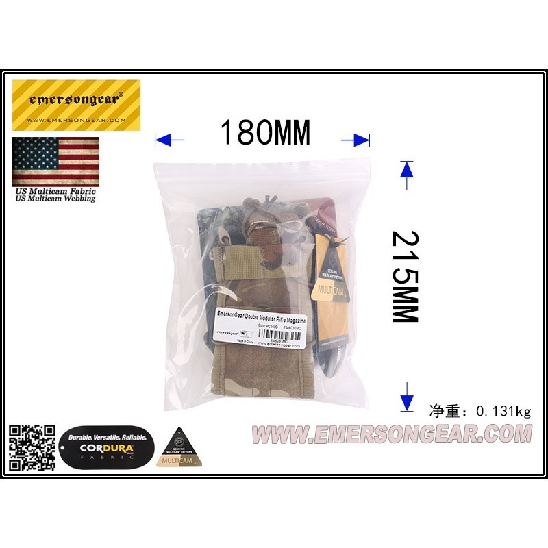 昊克-騎翼 限時下殺✅ EmersonGear 愛默生 步槍 手槍模組化雙連彈匣套 防水材質 耐用 EM6035-細節圖3